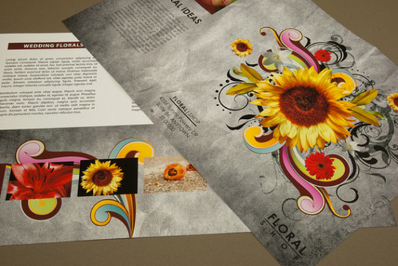 eye catching florist shop brochure template