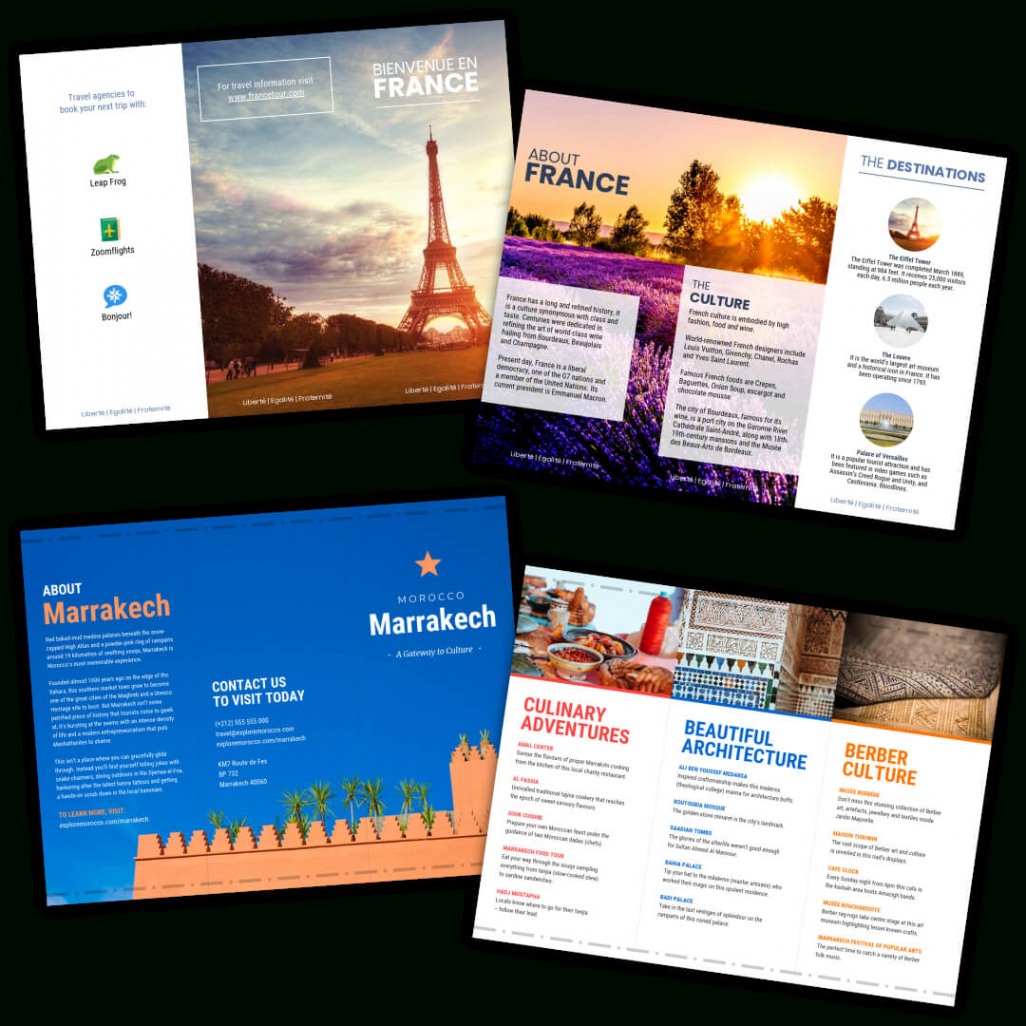 free custom 4th grade travel brochure template excel