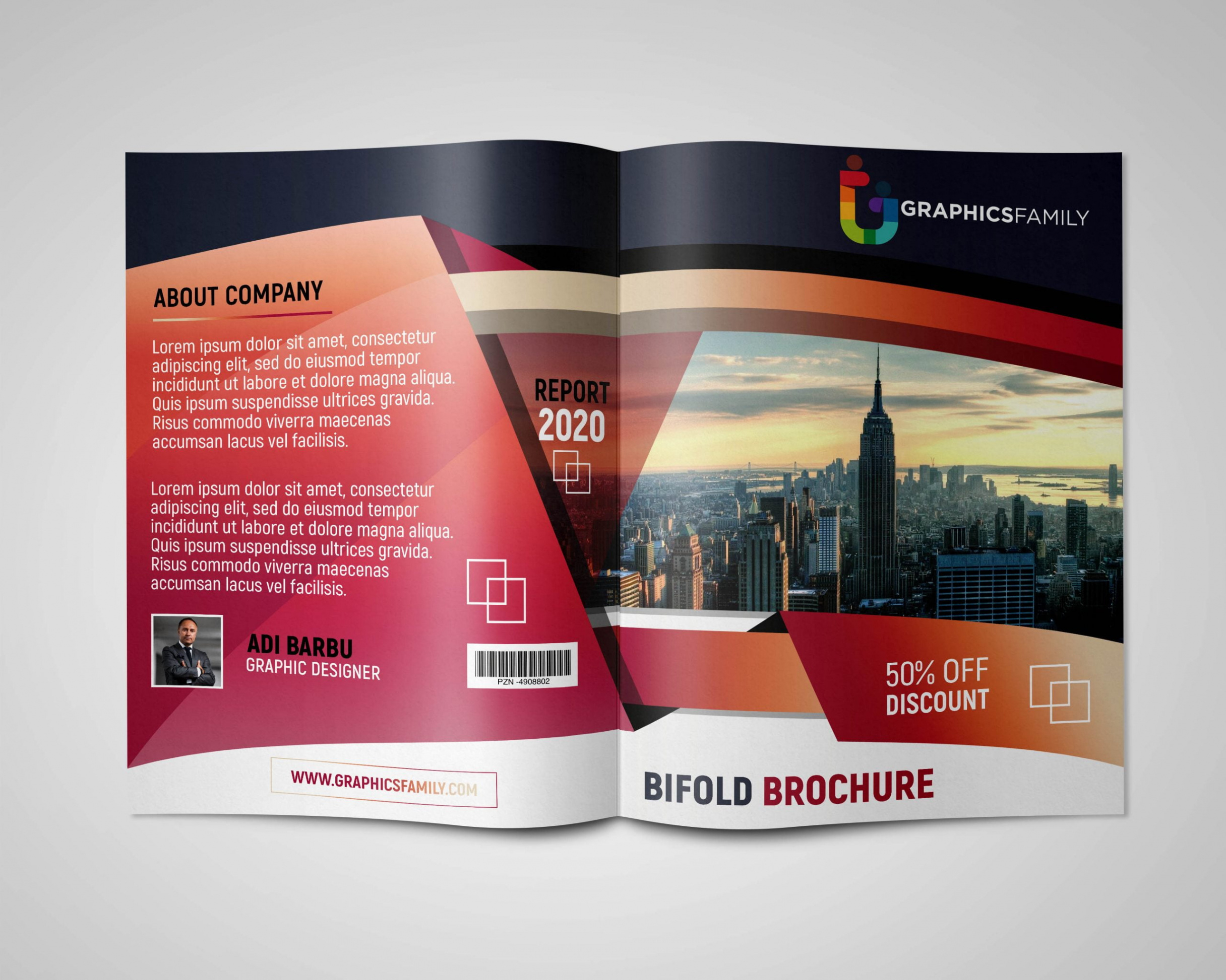 free custom a4 bi fold brochure template sample