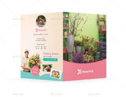 free custom eye catching florist shop brochure template example