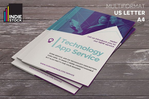 free custom innovative technology company brochure template word