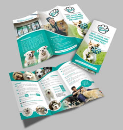 free custom pet care services brochure template