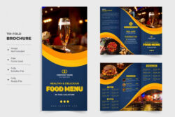 free custom restaurant menu design brochure template sample