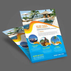 free editable attractive tourism guide brochure template example