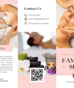 free editable beauty and spa brochure template sample