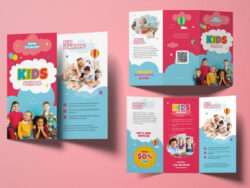 free editable colorful school program brochure template doc