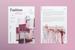 free editable fashion boutique promotional brochure template