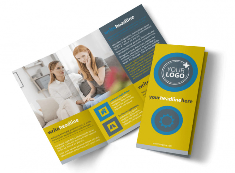 free editable mental health services brochure template example