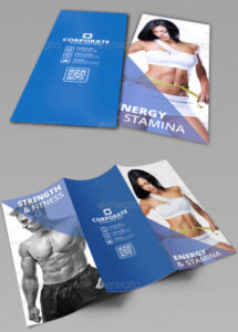 free  fitness and gym promotion brochure template sample