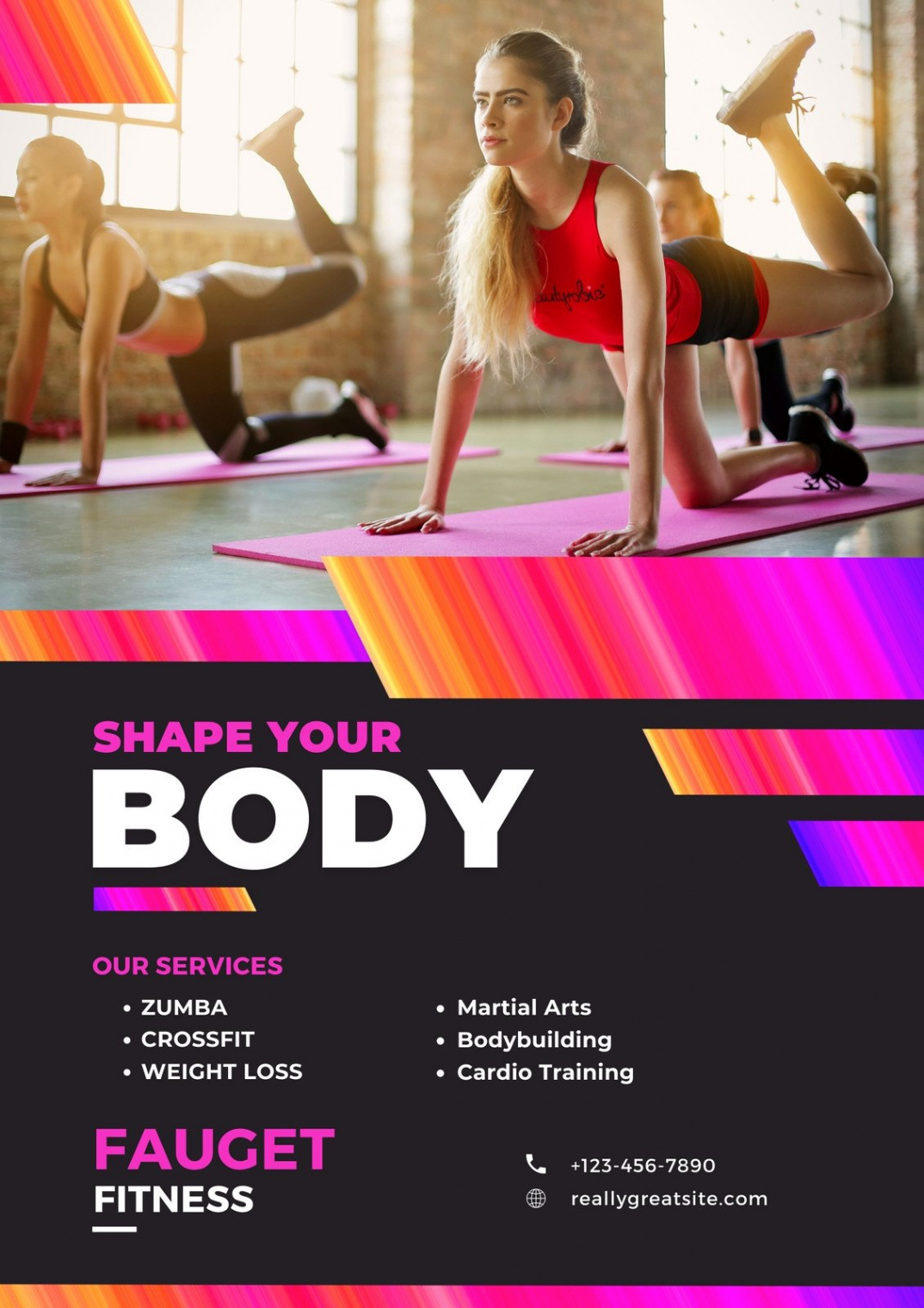 Fitness And Gym Promotion Brochure Template