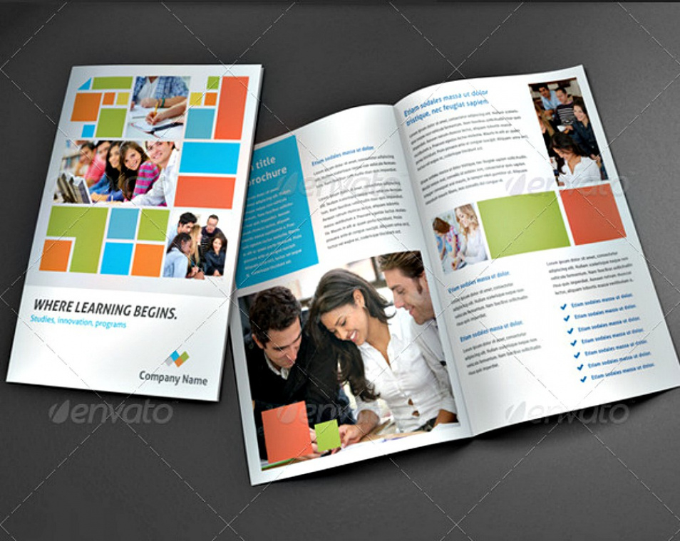 free  high quality education institute brochure template sample