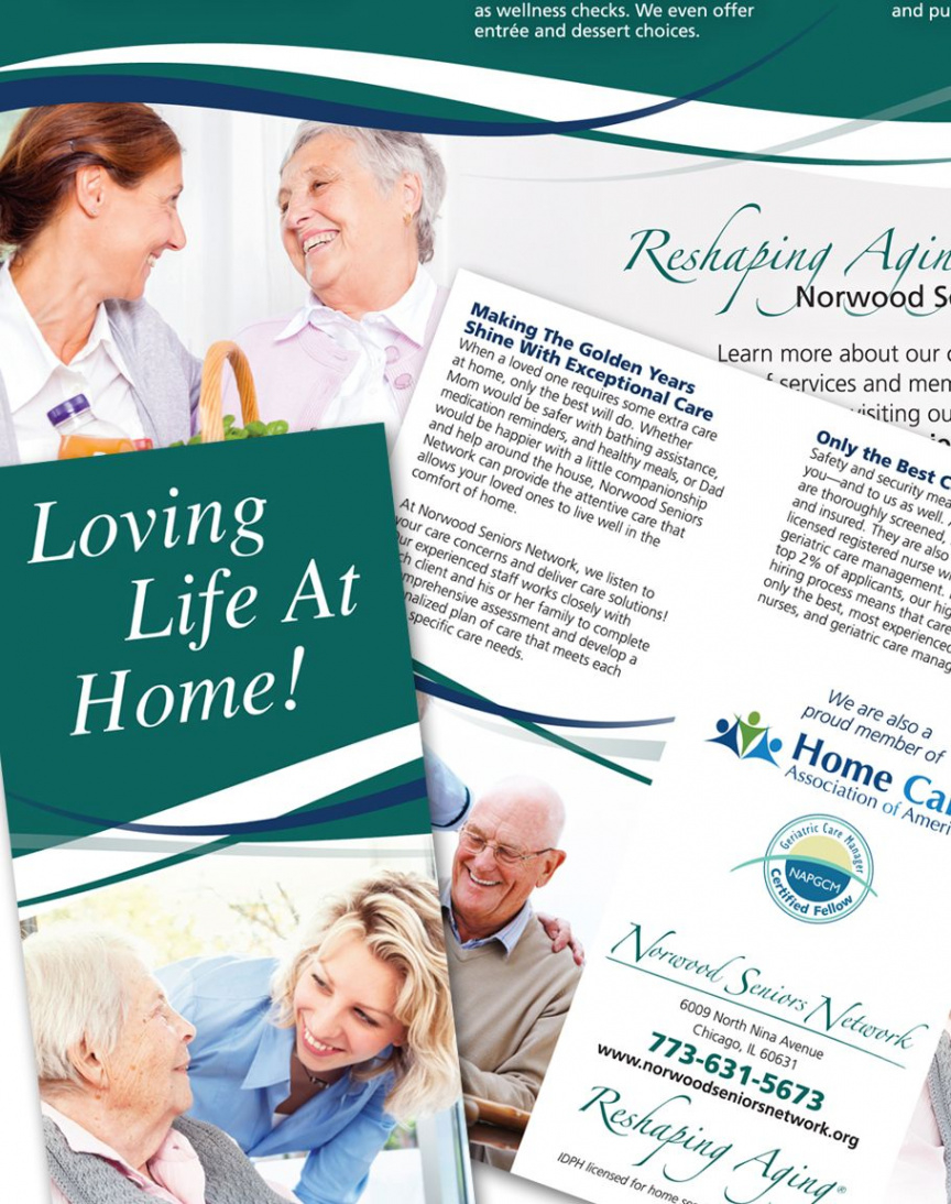 free printable comprehensive senior care brochure template sample