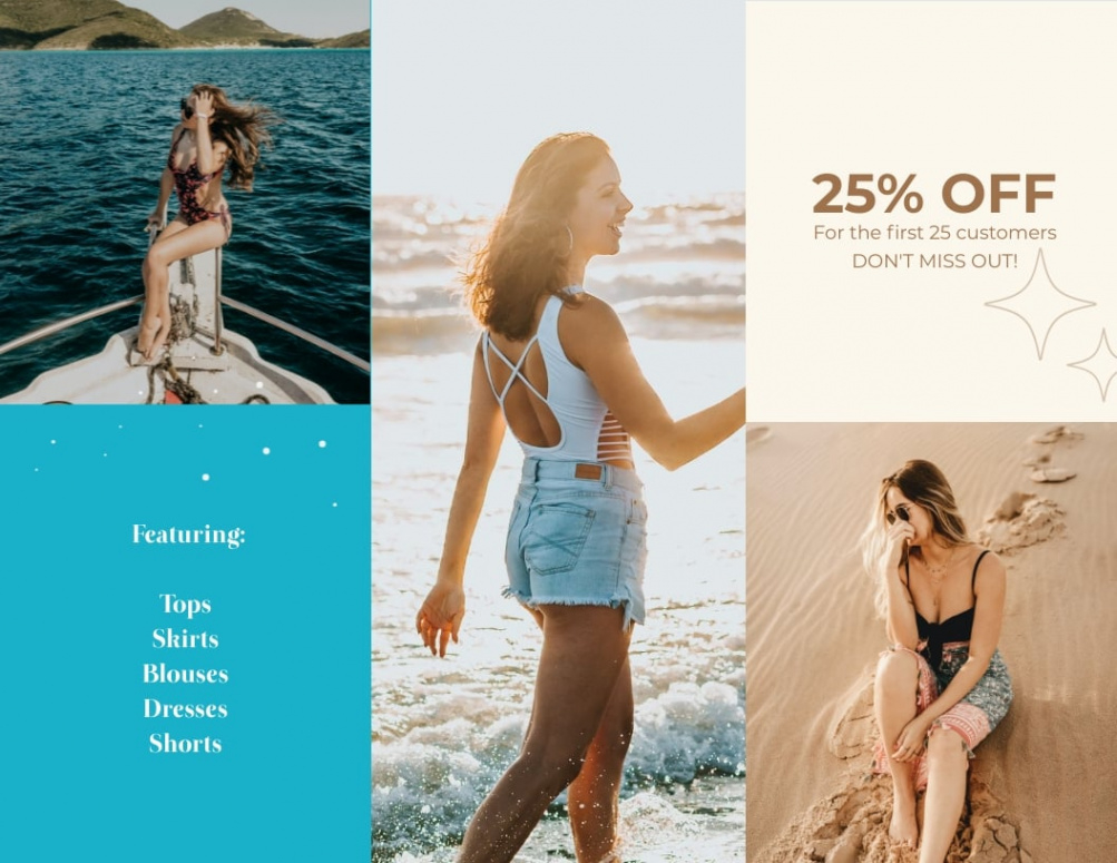 free sample fashion boutique promotional brochure template word