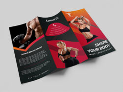 free sample fitness and gym promotion brochure template