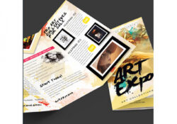 free  unique art gallery brochure template doc