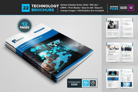 functional tech support brochure template pdf