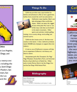 printable 4th grade travel brochure template pdf