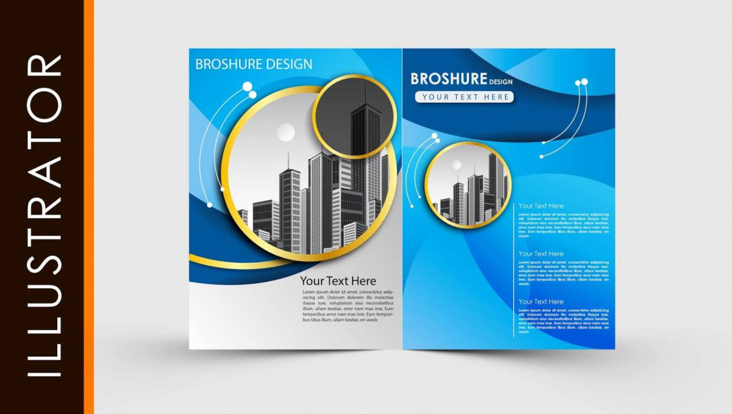 printable clean and professional brochure template sample