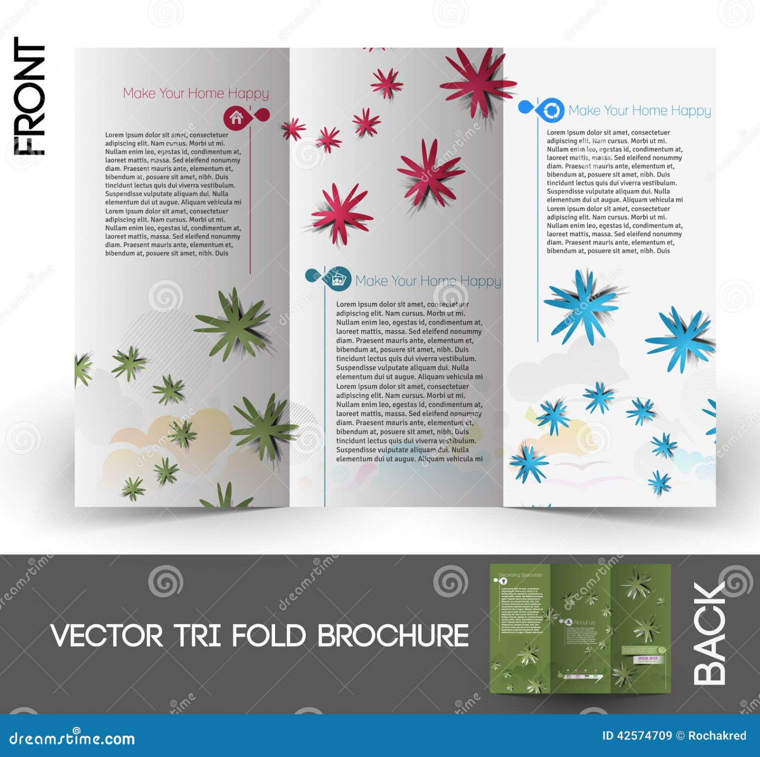 printable eye catching florist shop brochure template pdf