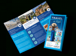 printable travel agency brochure template sample