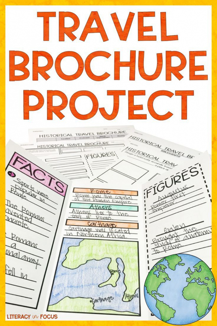 printable travel brochure template for students