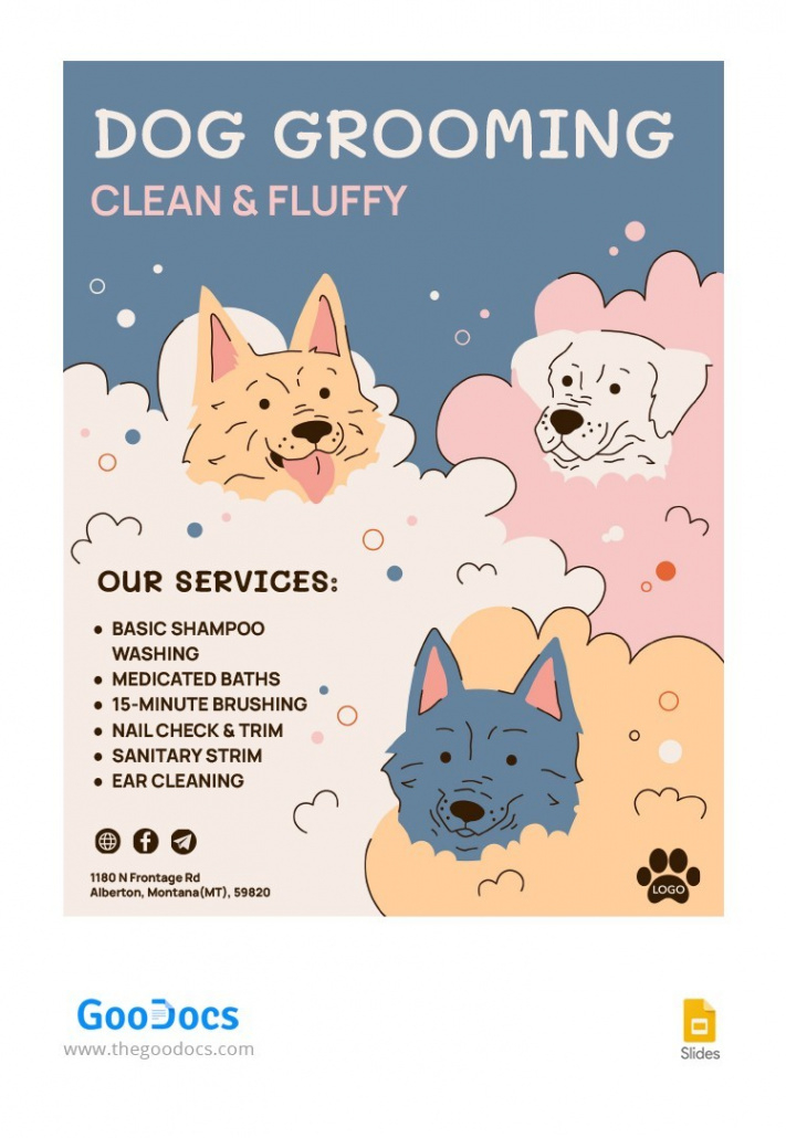 printable unique pet grooming brochure template pdf
