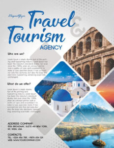 sample attractive tourism guide brochure template sample