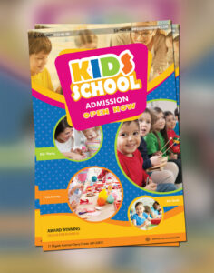 sample colorful school program brochure template sample