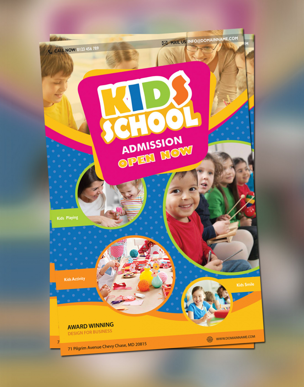 sample colorful school program brochure template sample