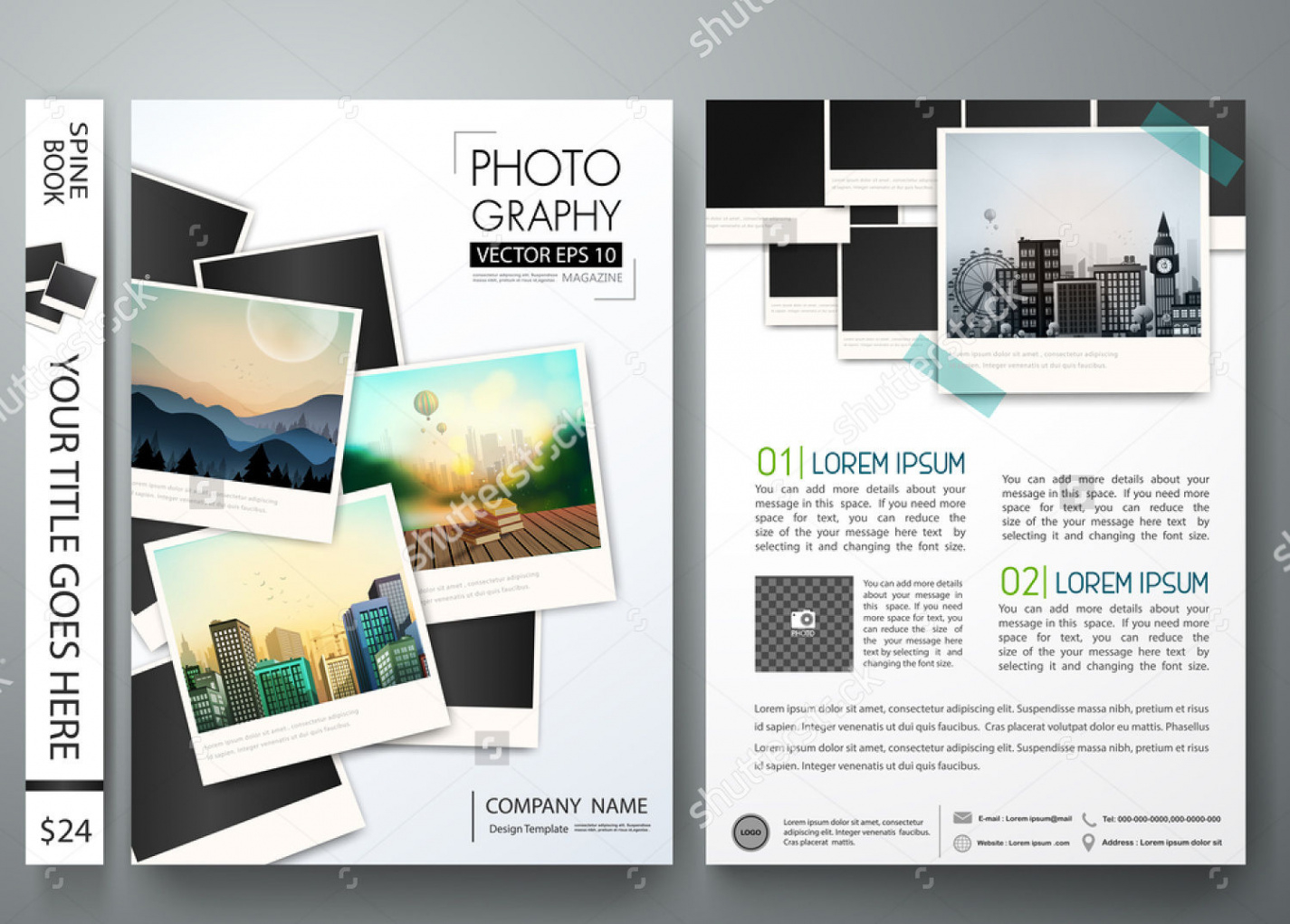 sample photography portfolio showcase brochure template