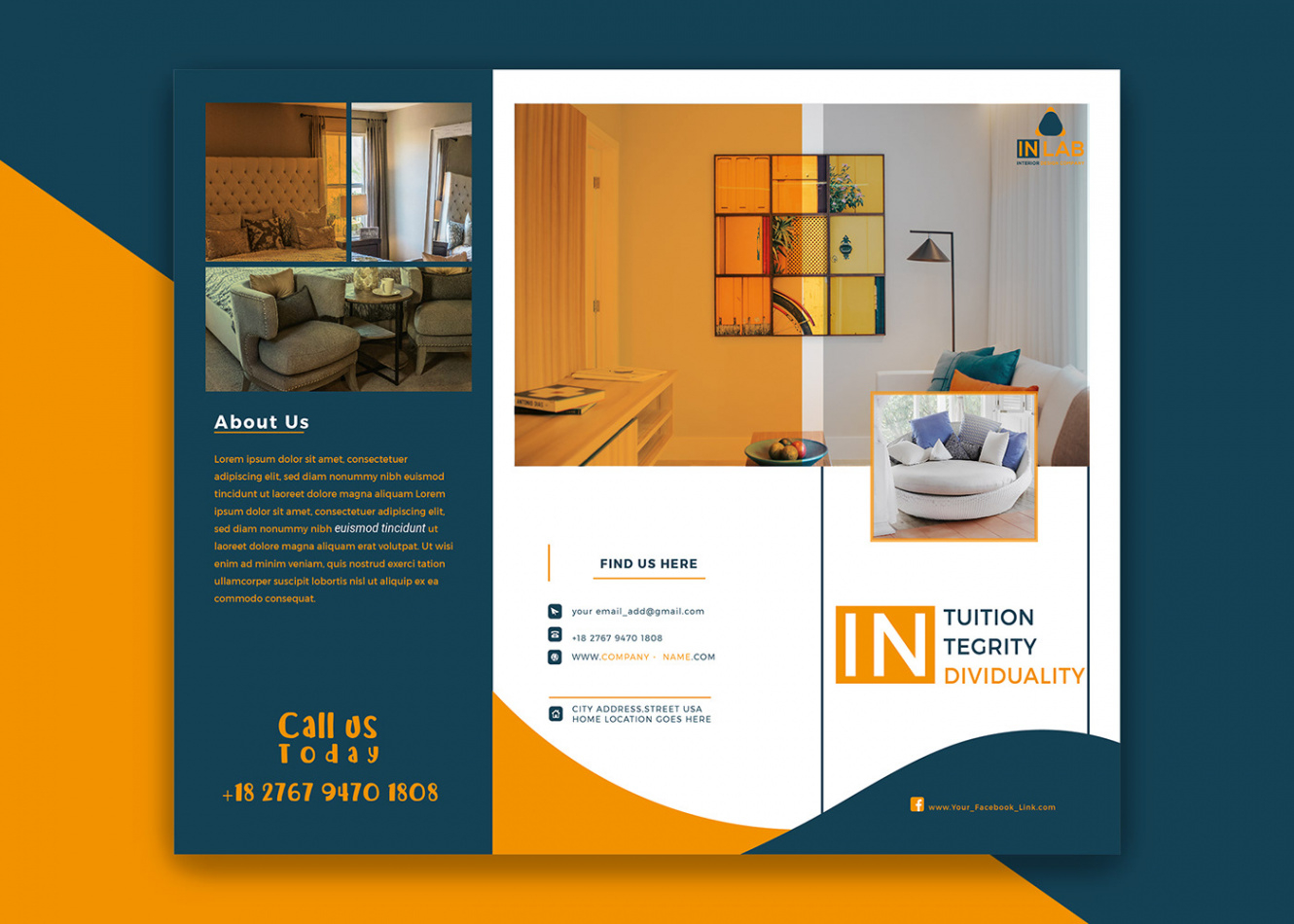 sample visual interior design brochure template doc