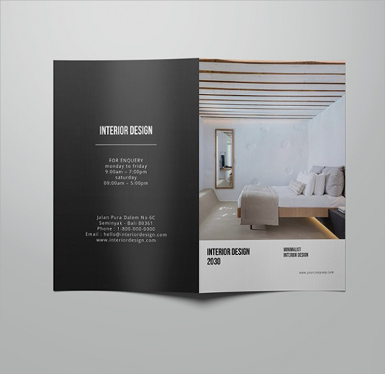 sample visual interior design brochure template sample