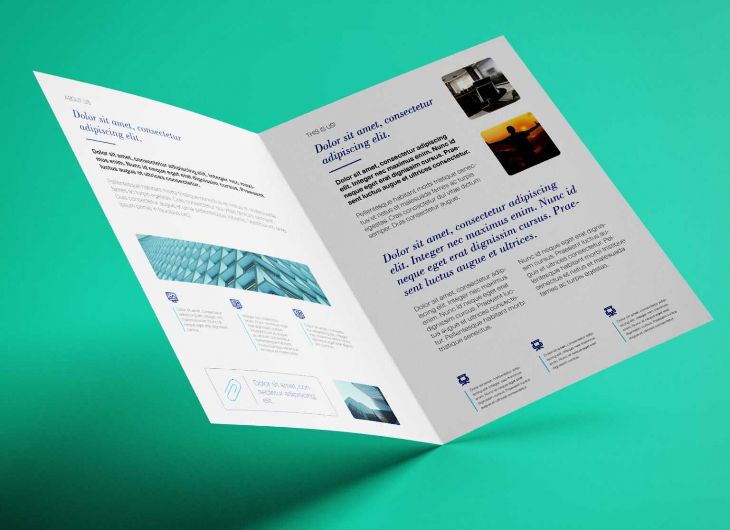 A4 Half Fold Brochure Template