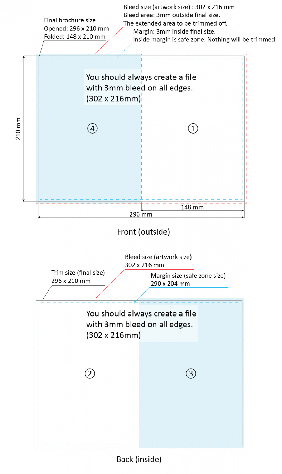 a4 half fold brochure template pdf