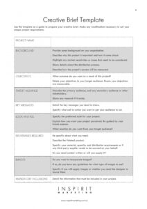 creative brief template google docs business project brief template excel