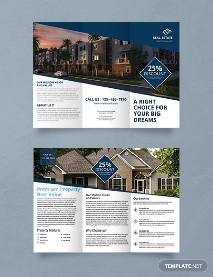 custom 4 page real estate brochure template doc