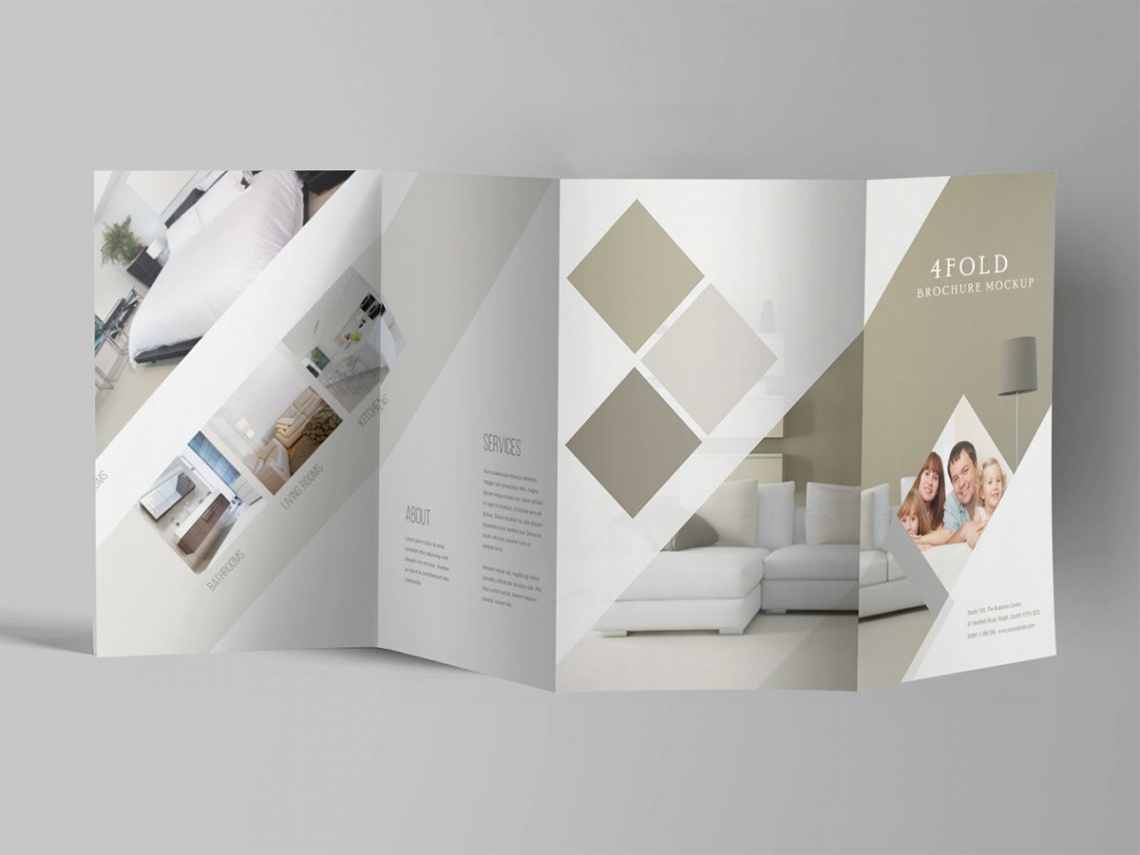 custom 4 panel accordion fold brochure template sample