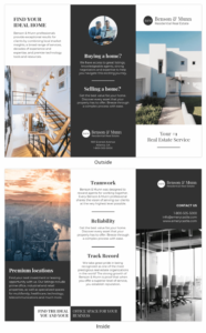 custom tri fold real estate brochure template