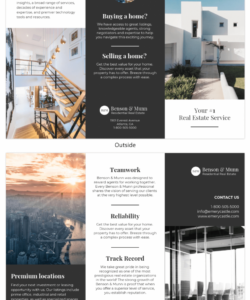 custom tri fold real estate brochure template