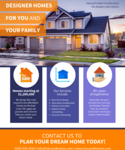 editable house for sale brochure template sample