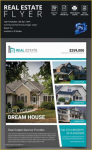 editable real estate listing brochure template sample