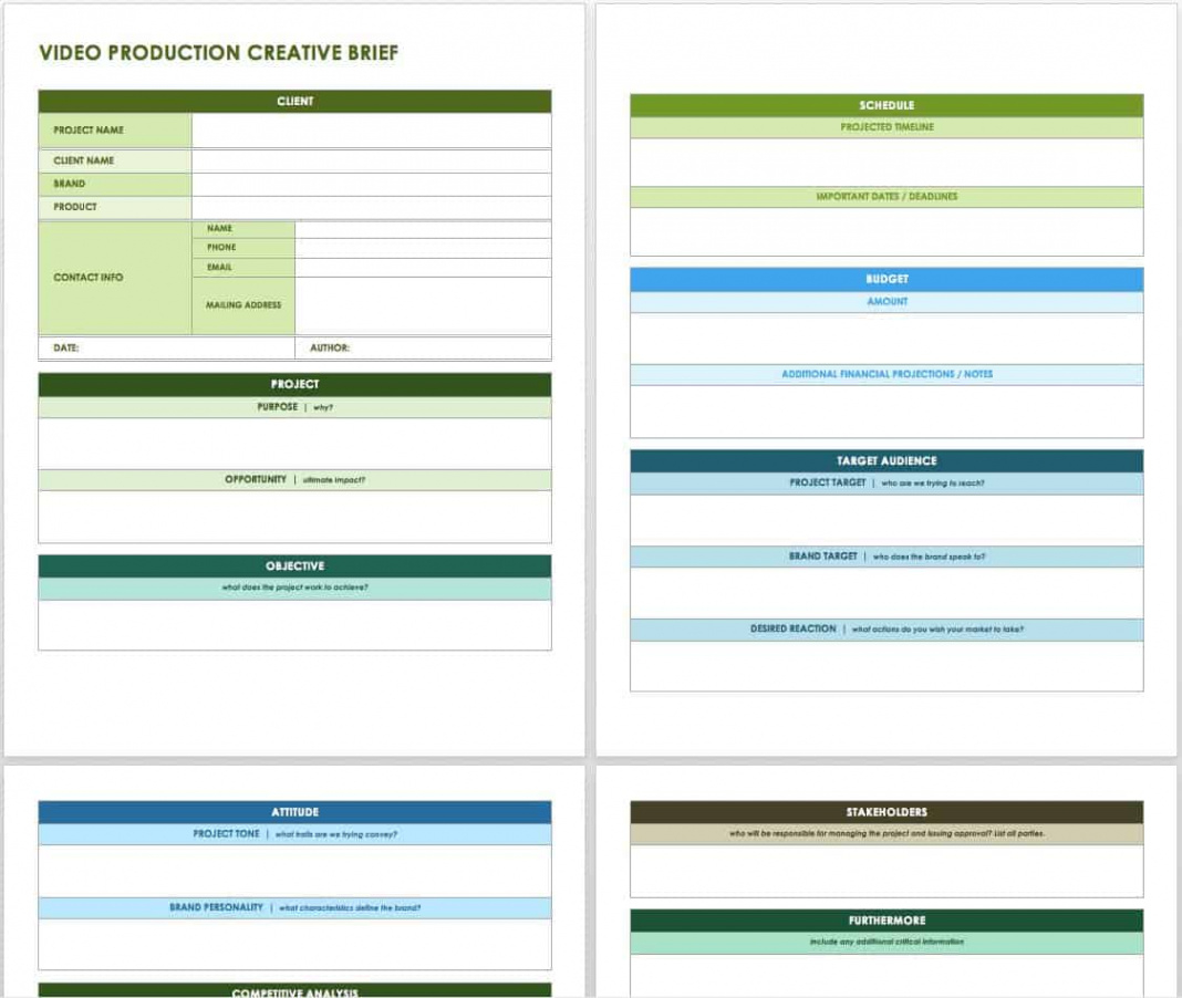 free creative brief templates  smartsheet agency project brief template