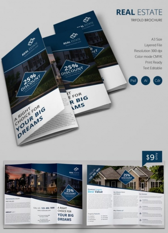 free custom eco real estate brochure template excel