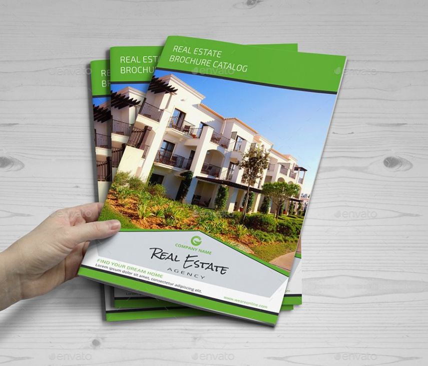 free custom eco real estate brochure template sample