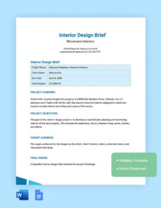 free design brief template google docs client project brief template sample