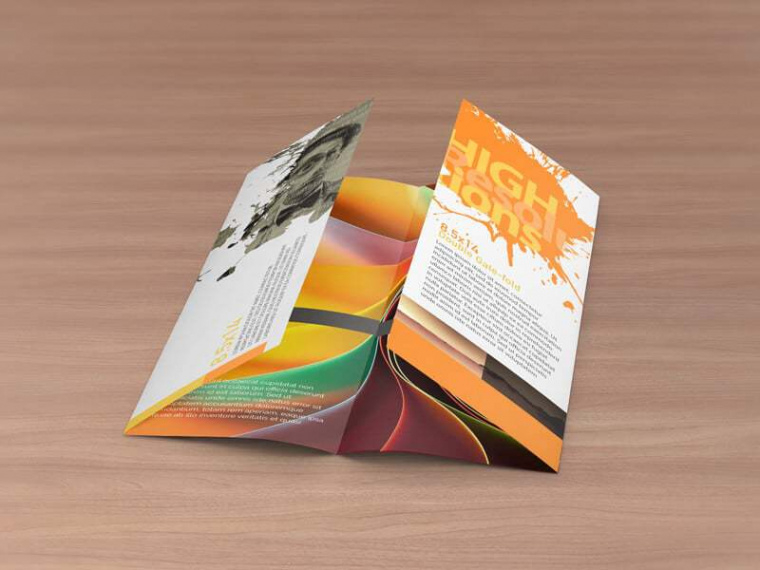 free  double gate fold brochure template indesign excel