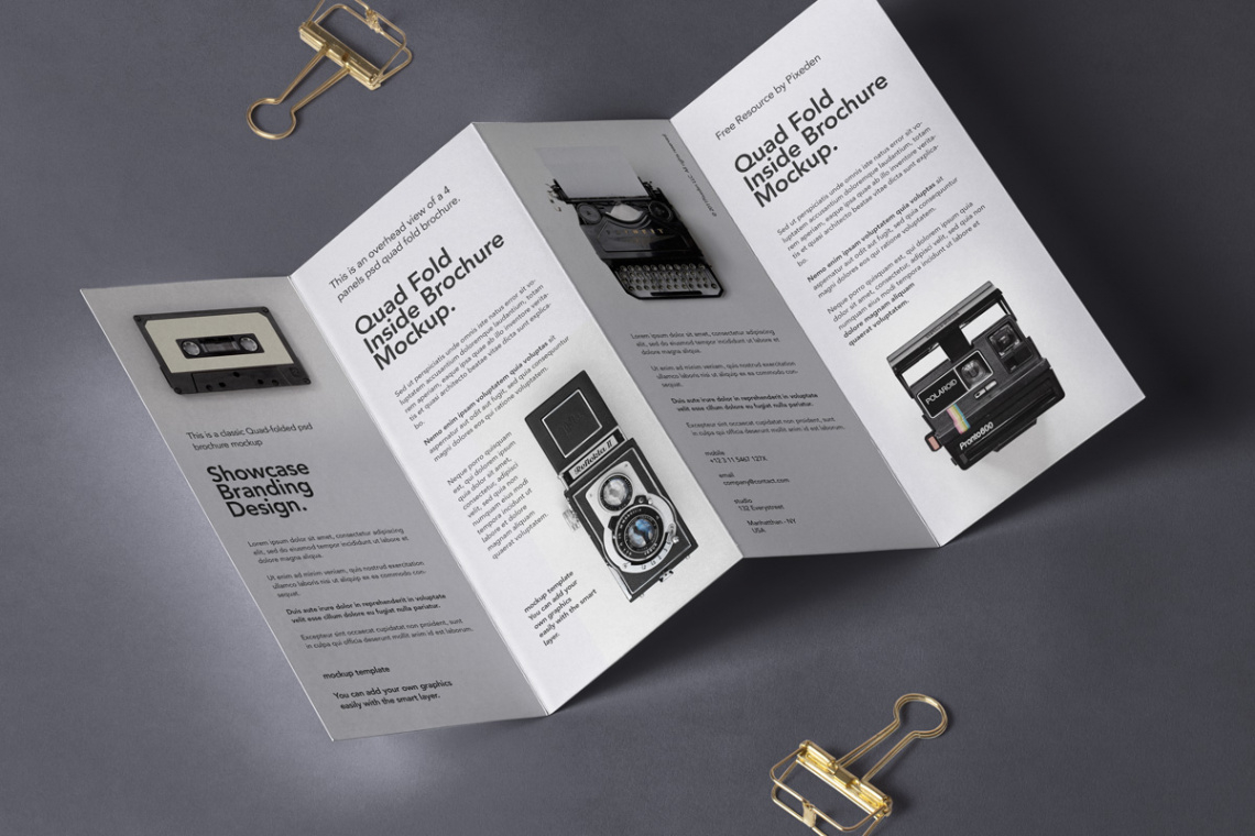 free editable 4 panel accordion fold brochure template