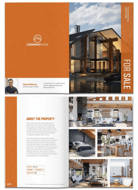 free editable real estate agent brochure template pdf