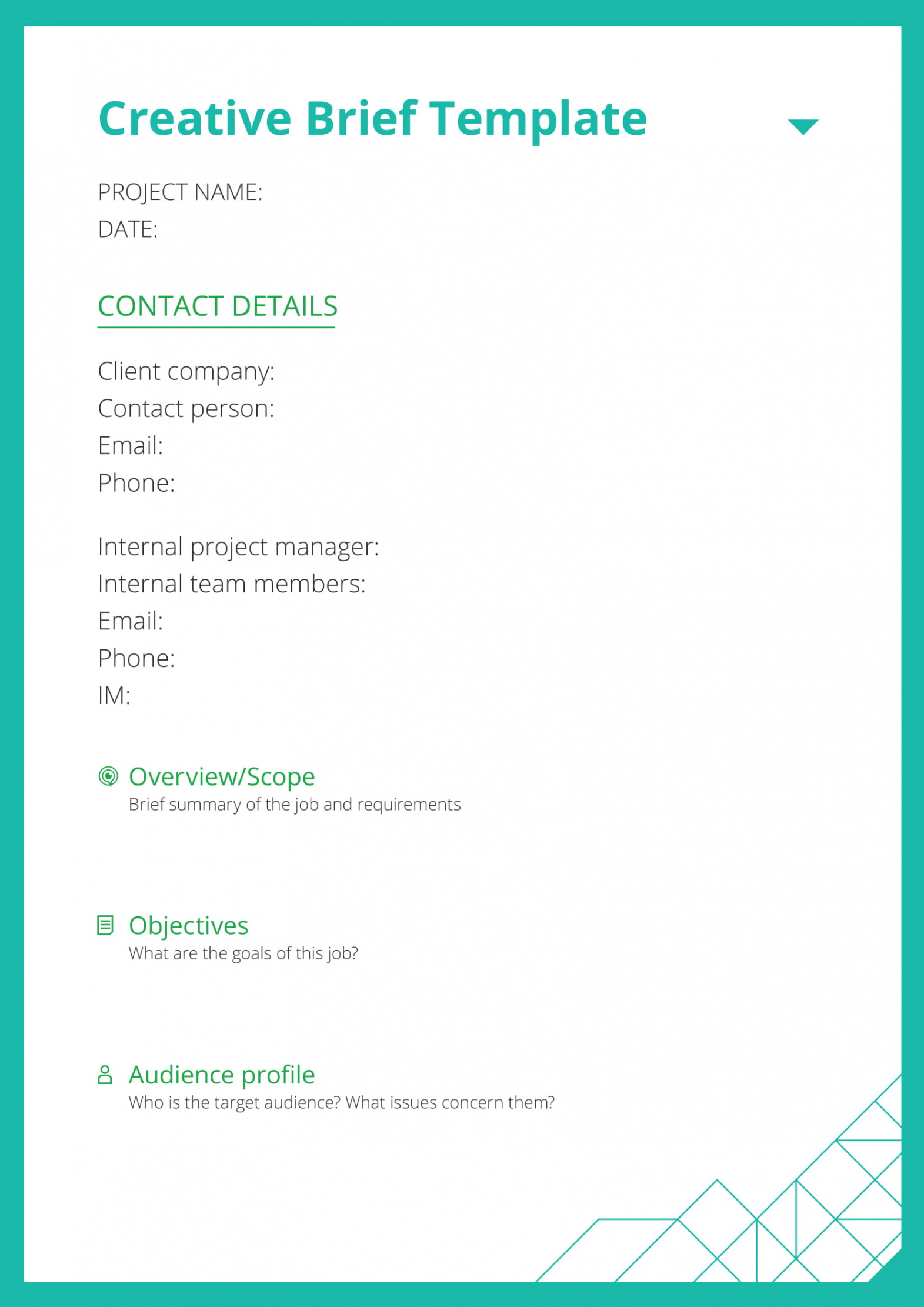 It Project Brief Template