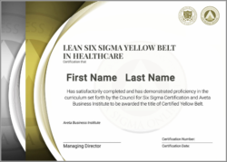 free lean six sigma yellow belt certification in healthcare inside green green belt project charter template pdf